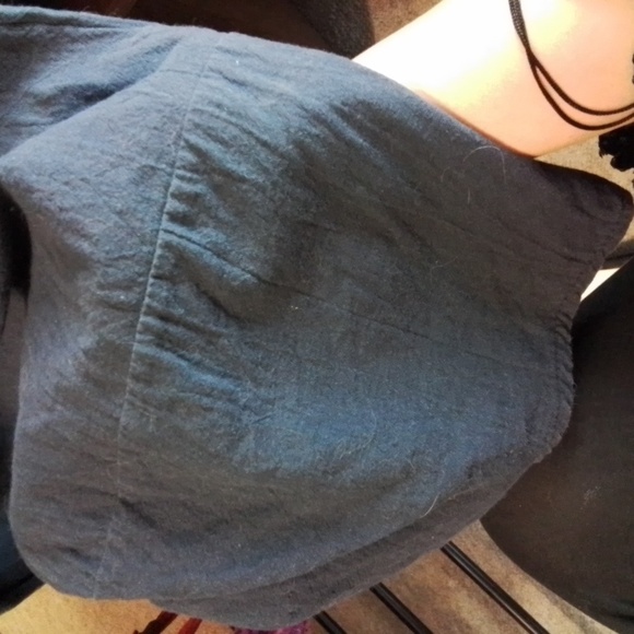 WOMENS BLUE WIDE LEG CAPRIS SIZE M/L - Picture 5 of 6